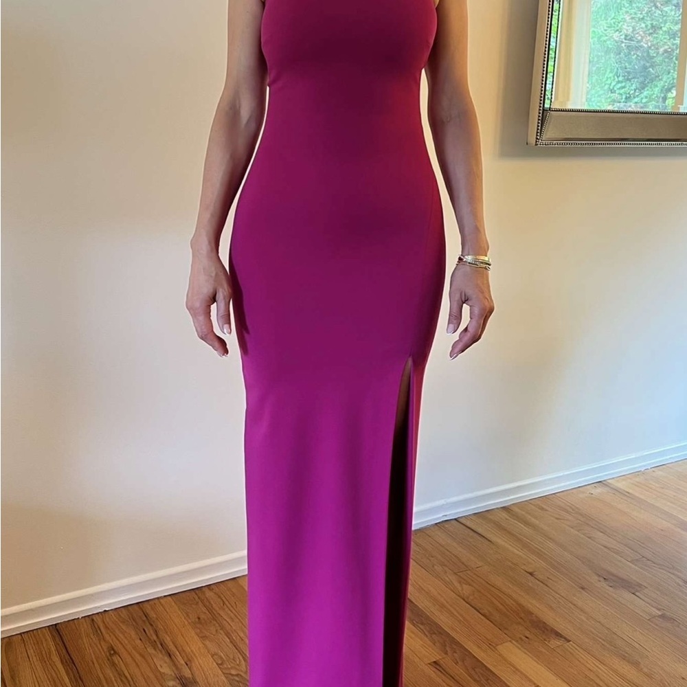 Solace London Pink Maxi Bodycon Dress for Weddings
